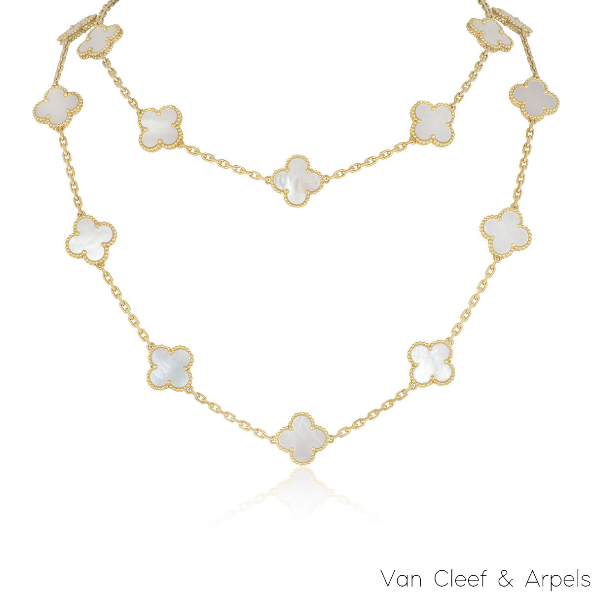 VAN CLEEF & ARPELS 18K Yellow Gold Mother of Pearl Vintage